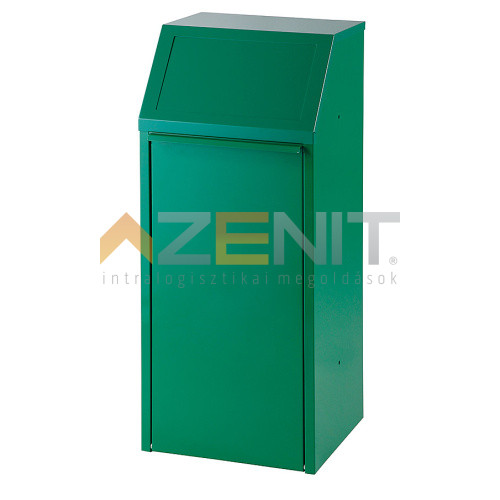 70 literes szelektív hulladékgyűjtő zöld színben